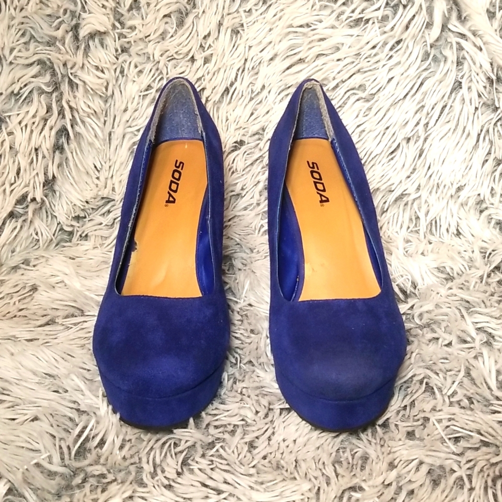 Blue Soda Platform Wedges